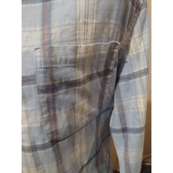 NEW NWT Men's Saddlebred Comfort Flex Classic Fit Button Shirt Blue Plaid Medium - Picture 5 of 11